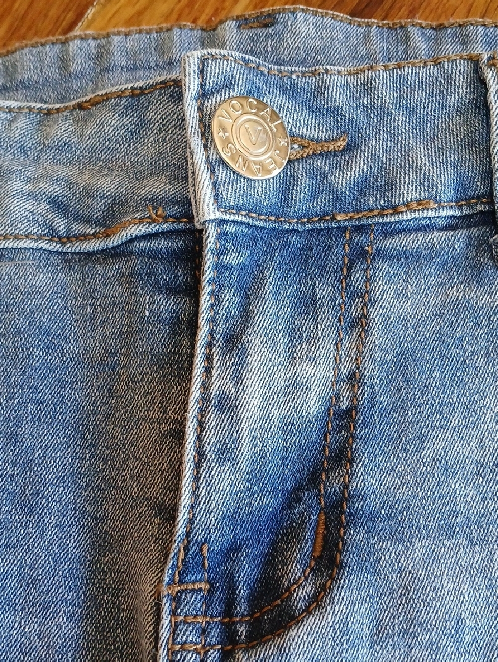 Vocal Denim Shorts with Rhinestone Fringe - Small - Picture 4 of 8
